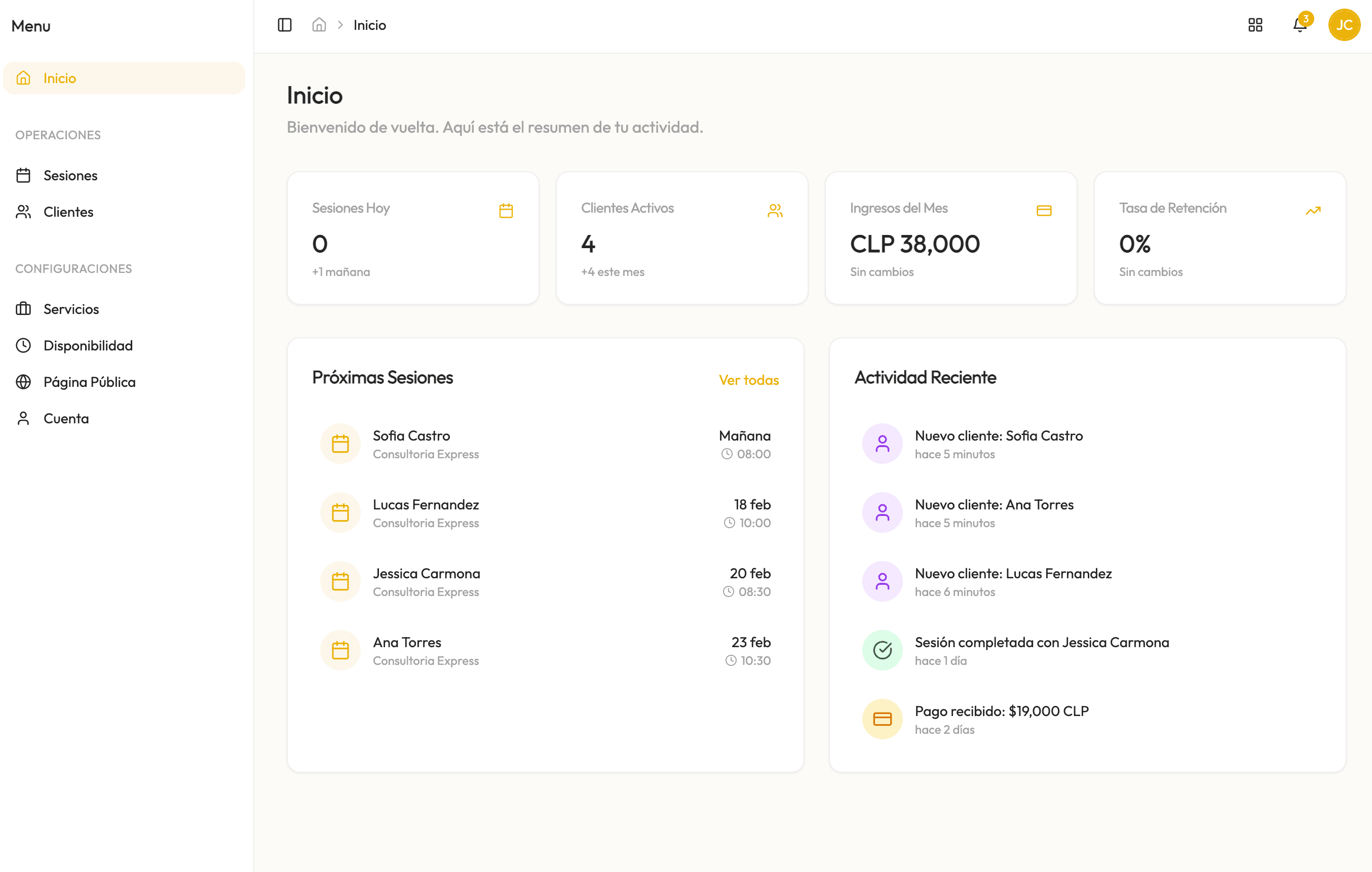 Simple.Booking Dashboard